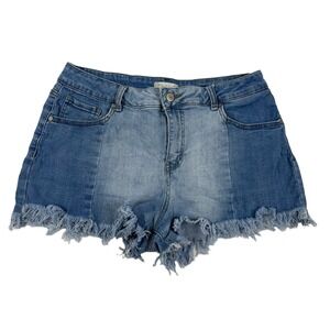 Altard State Cut-Off Denim Blue Jean Shorts Frayed Hem Sz 31 Stretch Light Wash